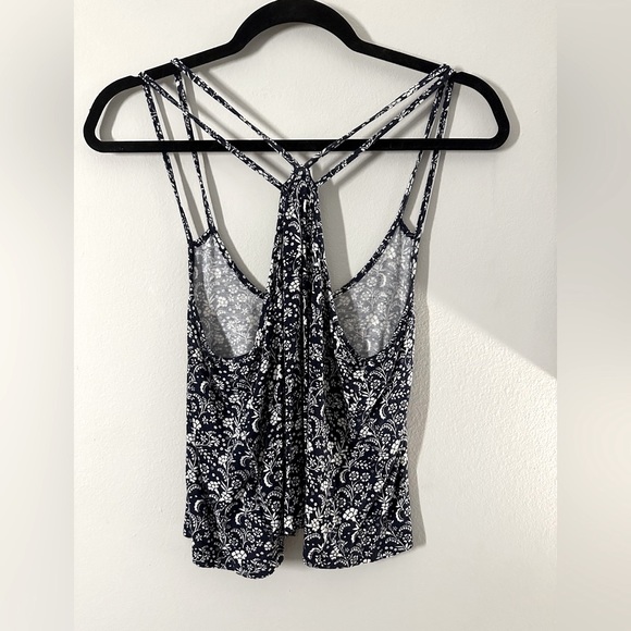 Floral Tank Top in Navy - Picture 4 of 4